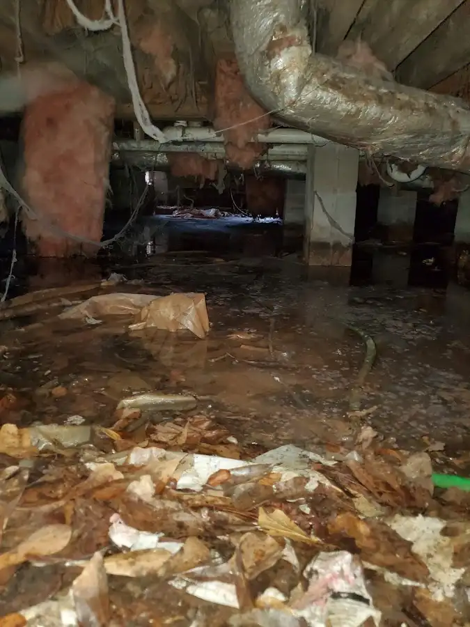 Crawl space flood assessment for Commercial Water Damage Restoration in Centerton