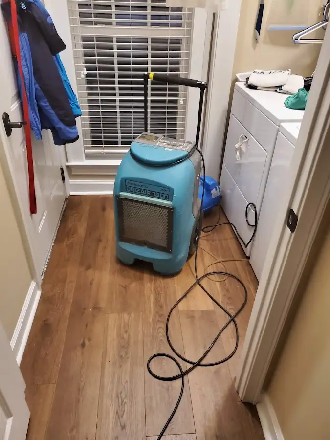 Commercial dehumidifier deployed for Flood Damage Cleanup in Centerton
